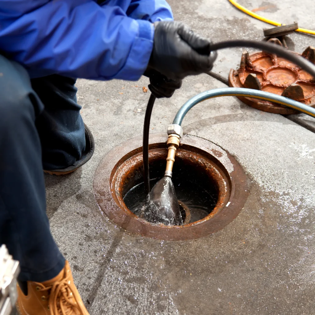 Hydro jet drain cleaning equipment used in Redcliffe