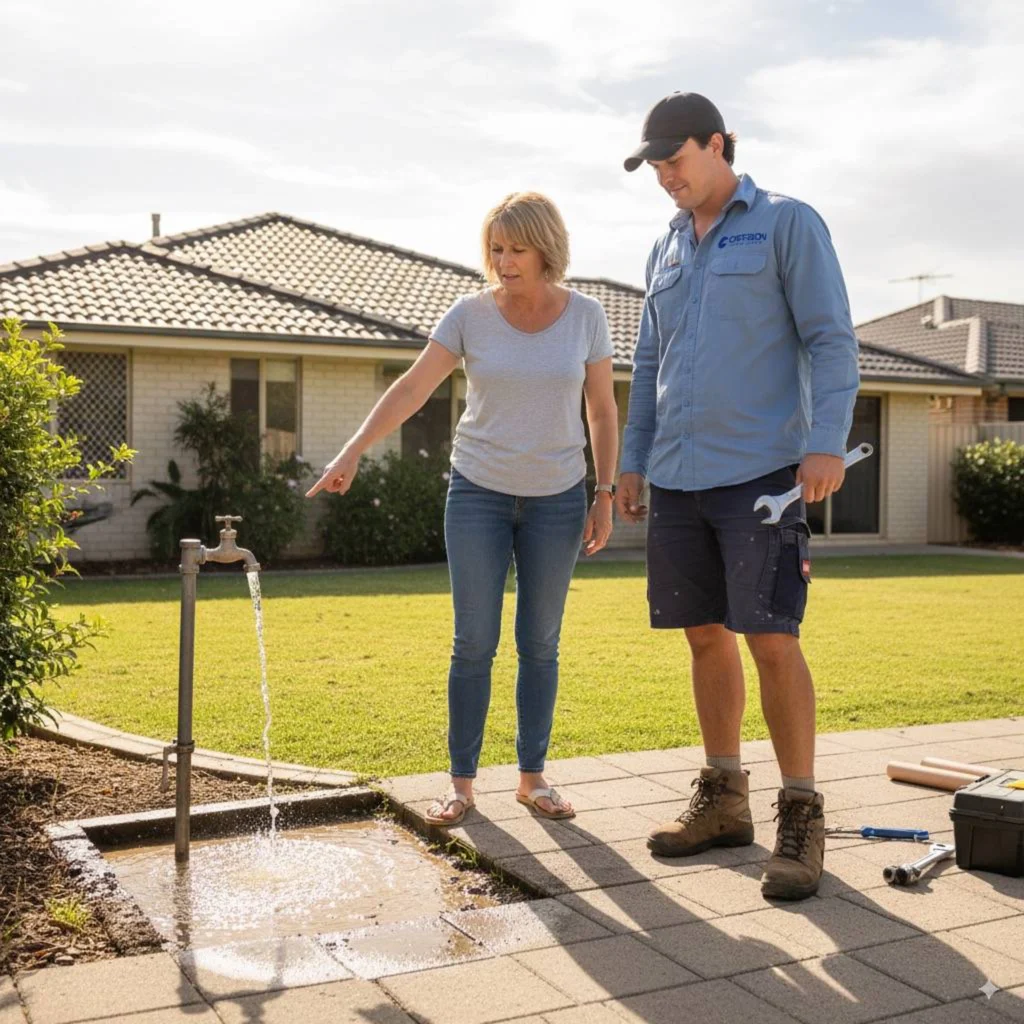 professional plumber repairing residential pipework