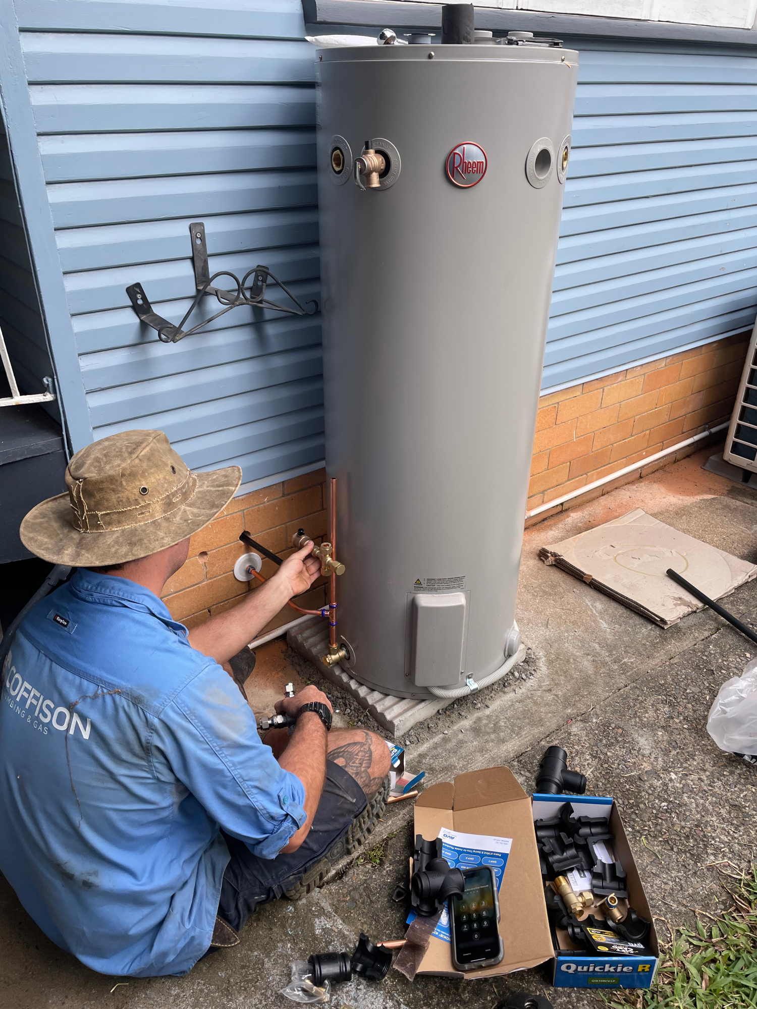 Hot water system installation by Coffison Plumbing